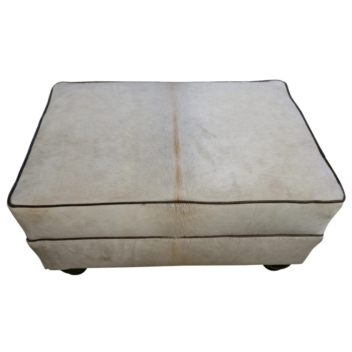 Champagne Cowhide Ottoman