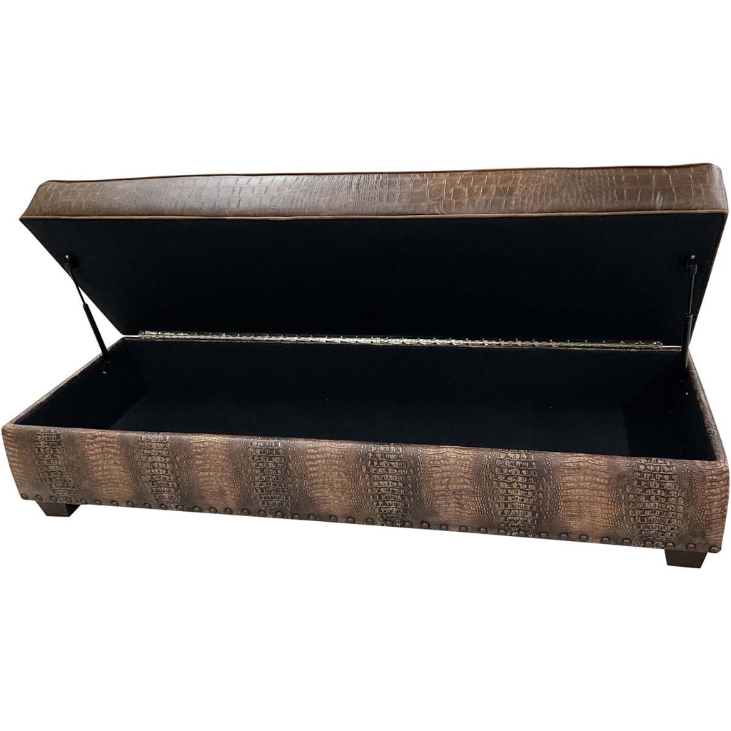 Almond Crocodile Ottoman