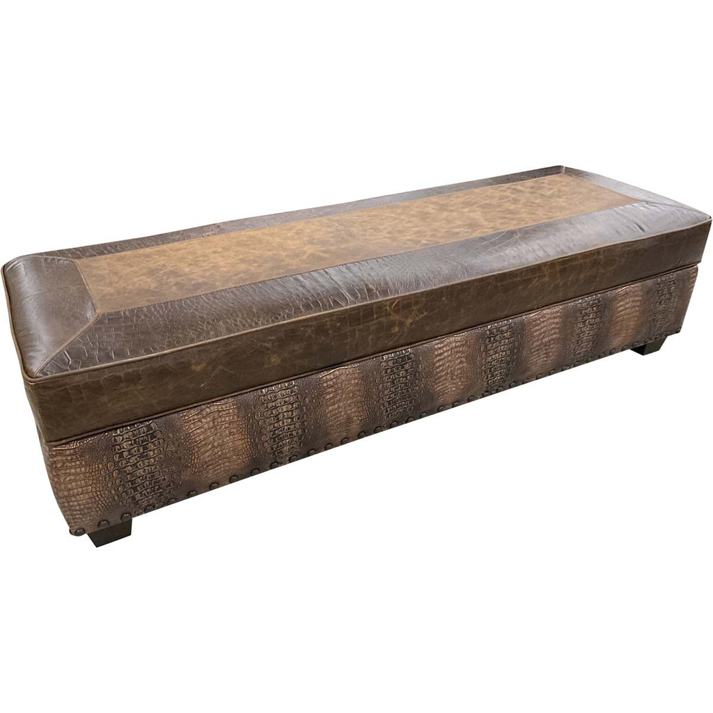 Almond Crocodile Ottoman