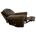 Frontiersman Swivel Recliner - Cora Sierra Leather & Gator Cognac Leather