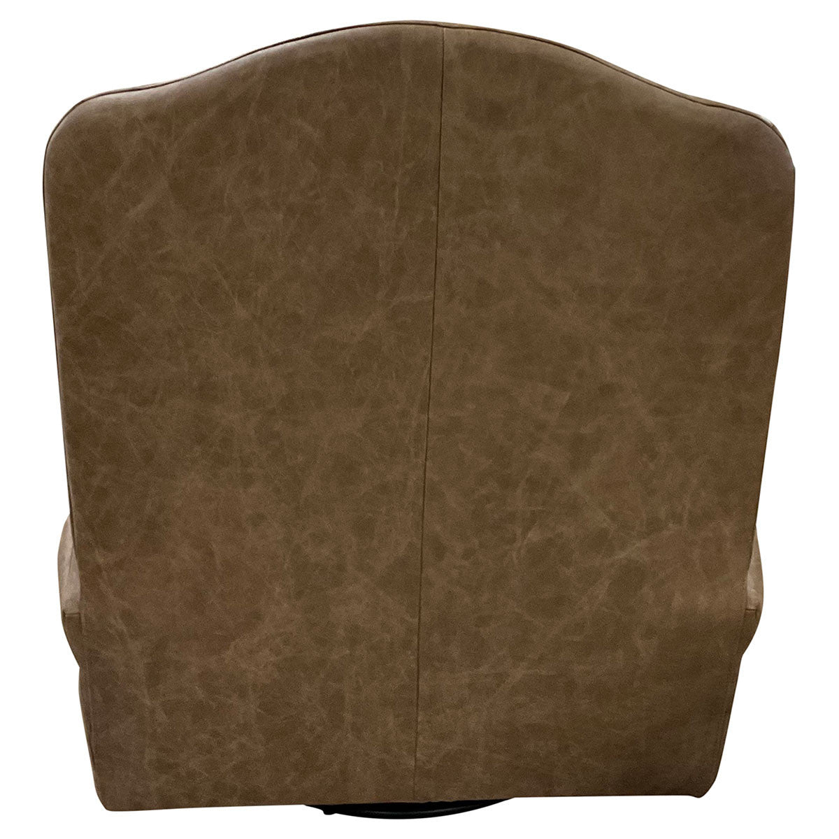 Frontiersman Swivel Recliner - Palio Camel Leather & Floral Bone Black Leather