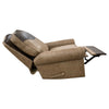Frontiersman Swivel Recliner - Palio Camel Leather & Floral Bone Black Leather