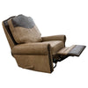 Frontiersman Swivel Recliner - Palio Camel Leather & Floral Bone Black Leather