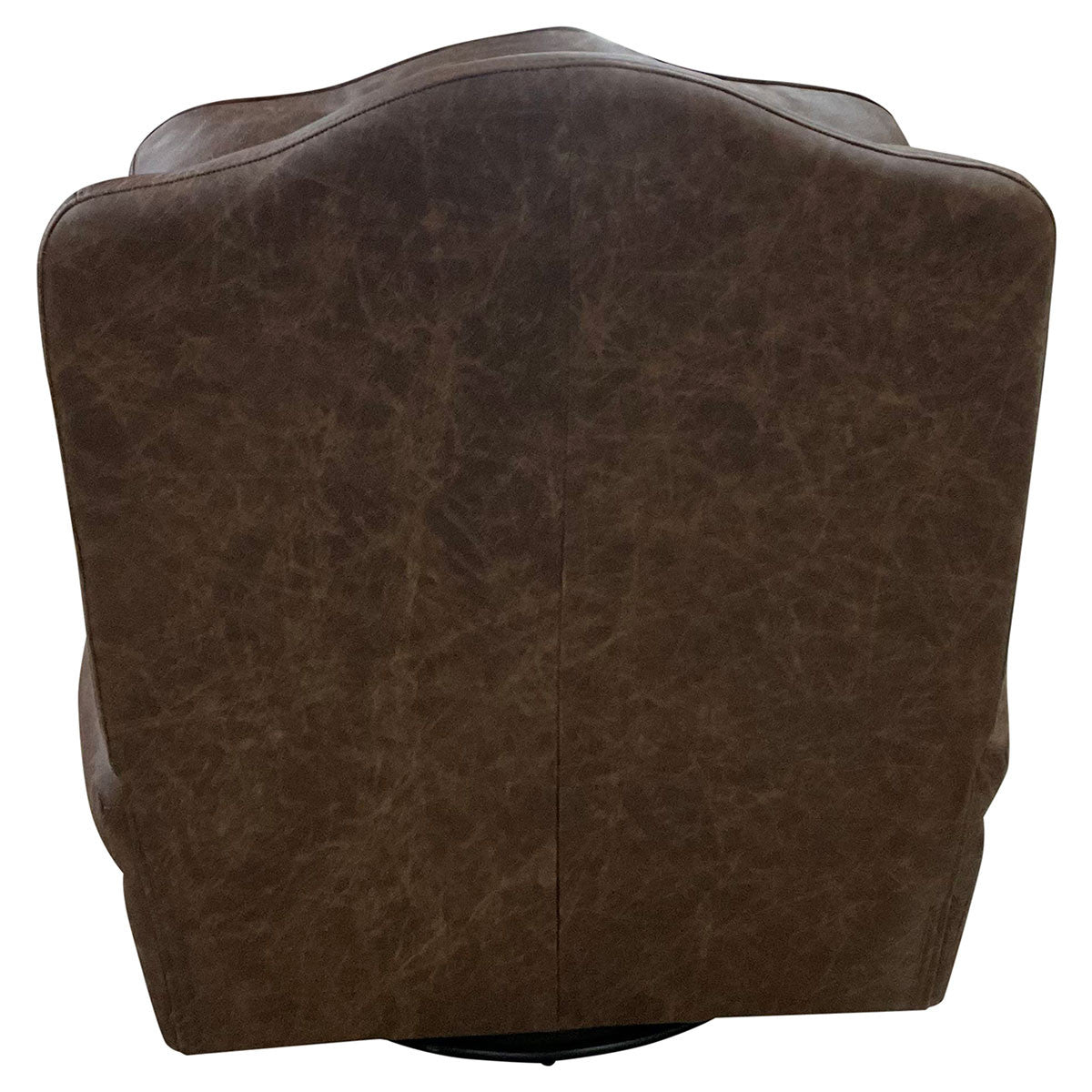 Frontiersman Swivel Recliner - Palio Rum Leather & Gator Rustic Walnut Leather