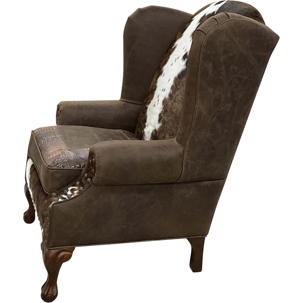 Textured Scales Wingback Chair