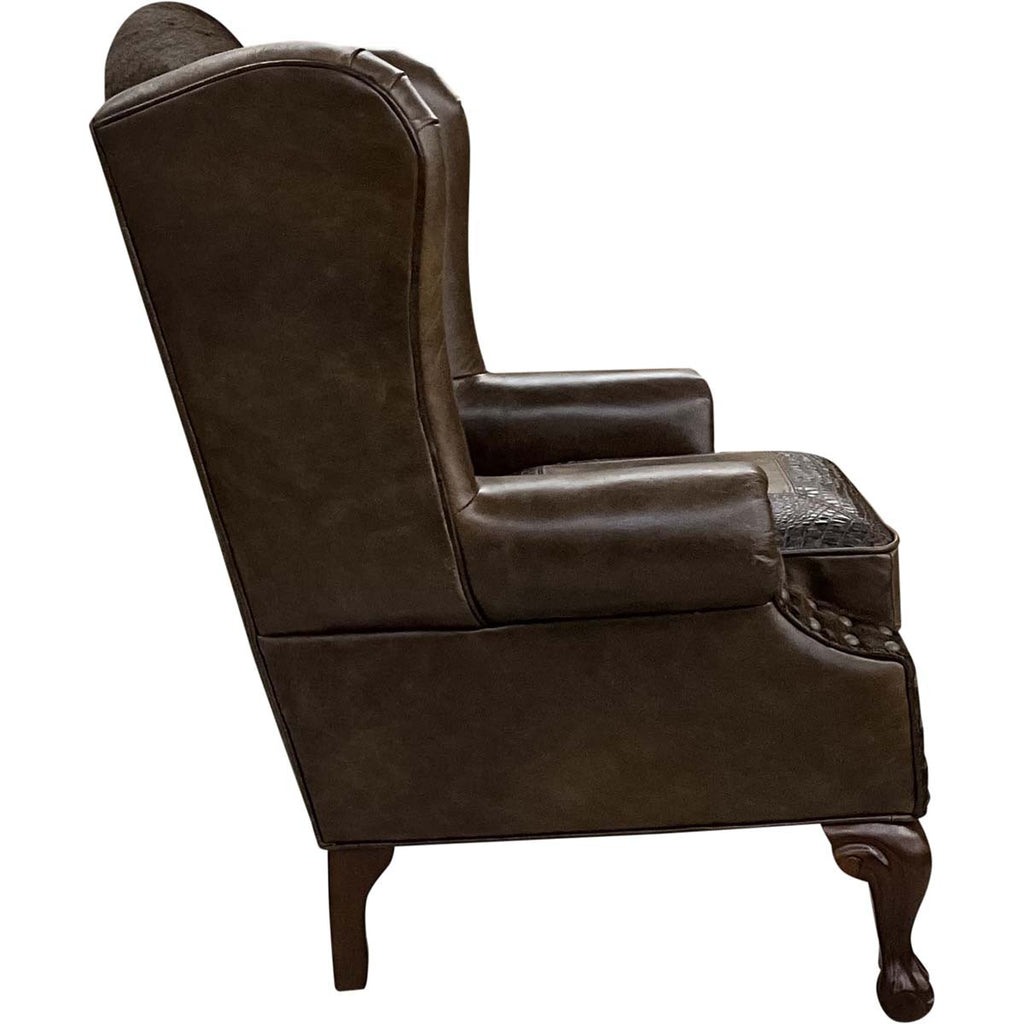 Coffee Wingback Chair