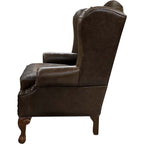 Coffee Wingback Chair