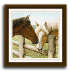Hitched Personalized Horse Framed Canvas - Small
