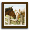 Hitched Personalized Horse Framed Canvas - Large