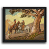 Cowboy & Cowgirl Personalized Framed Canvas - Large