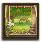 Morning Graze Personalized Framed Canvas - Small