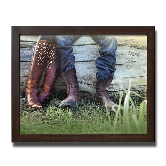 Personalized Boot Love Framed Wall Art