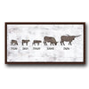 Longhorn Family Personalized Wall Art