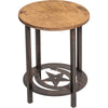 Horseshoe & Star Round End Table