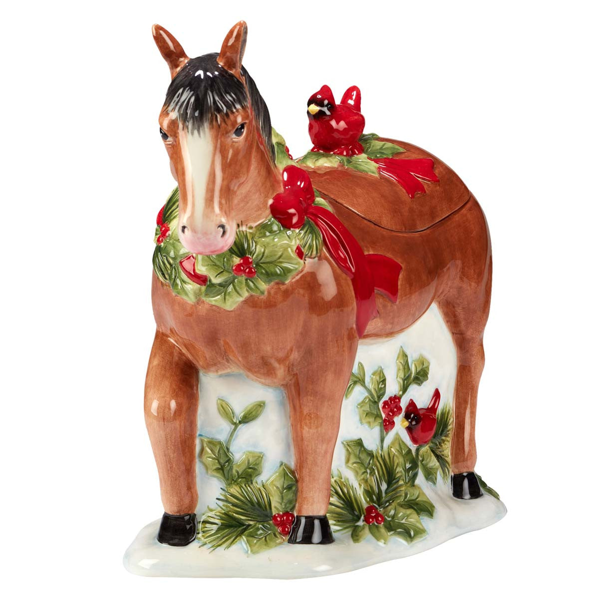 Holiday Haven Horse Cookie Jar