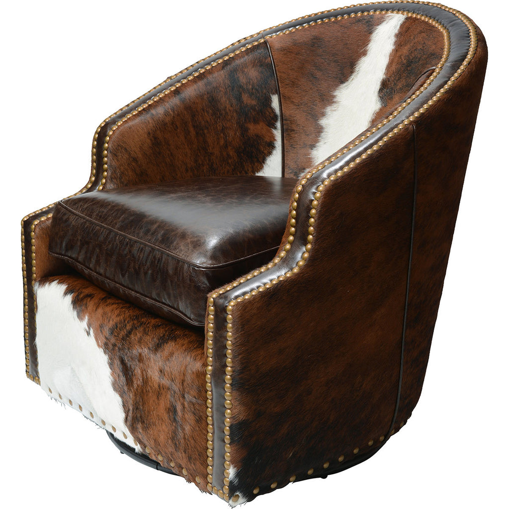 Rodeo Cowhide Swivel Chair