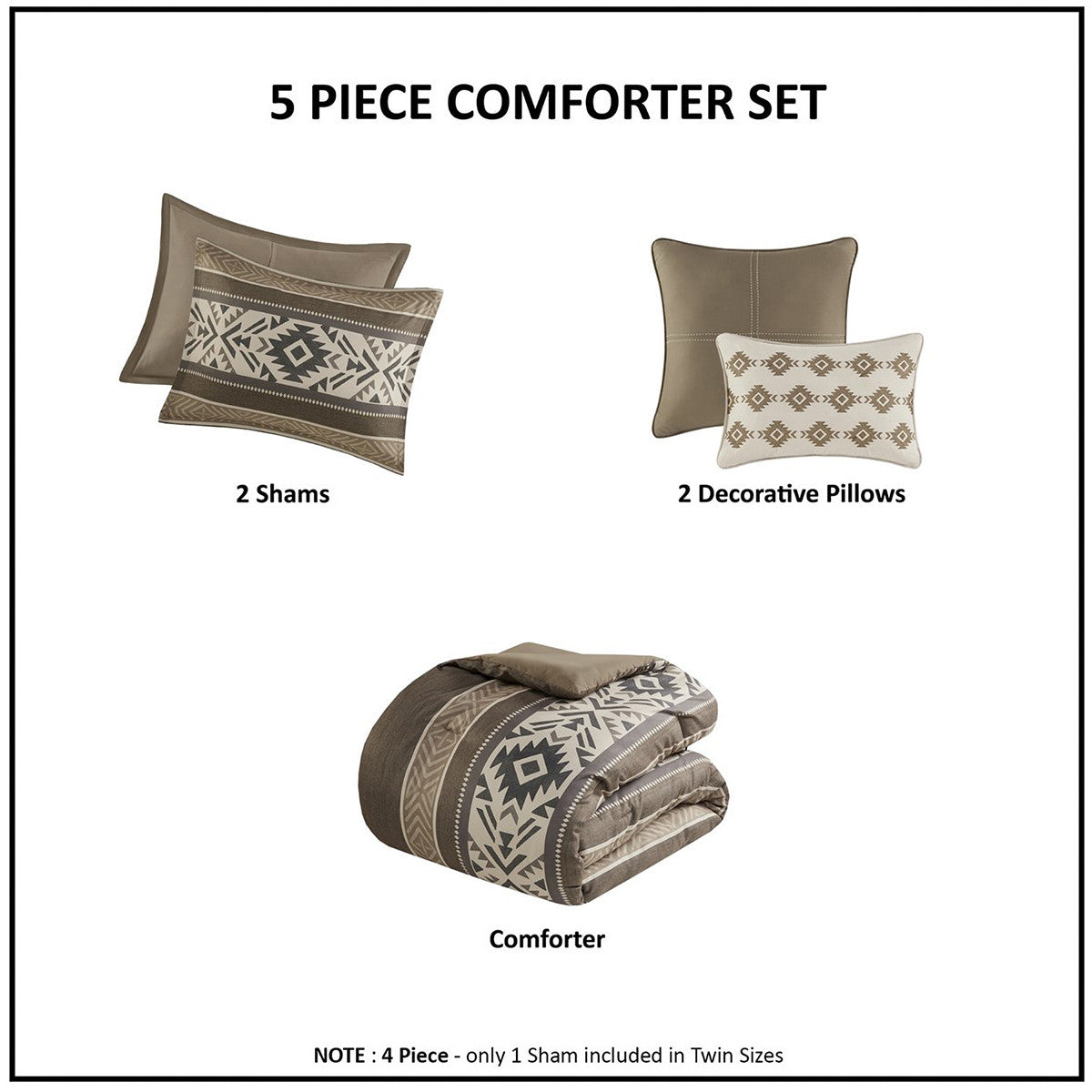 Sierra Canyon Comforter Bedding Collection - 5pcs