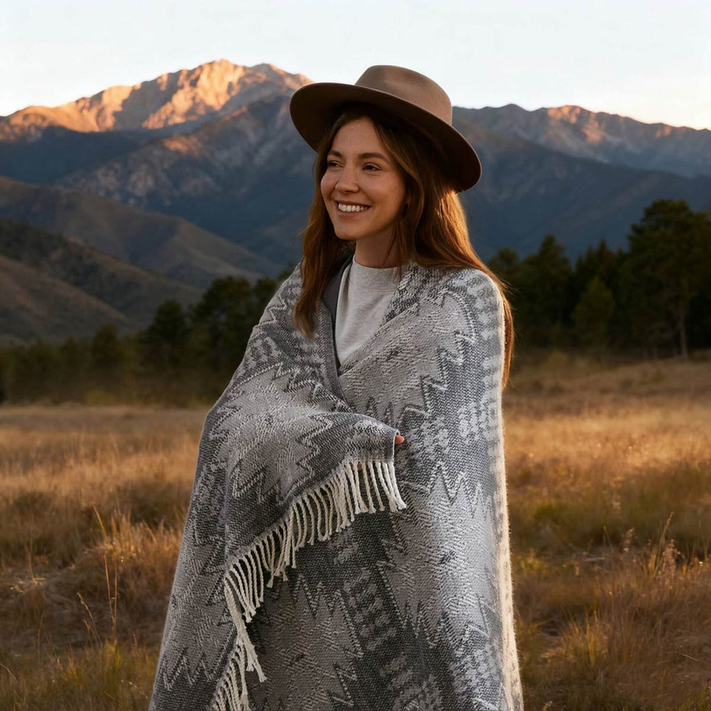 Manitoba Cotton Blend Gray Throw