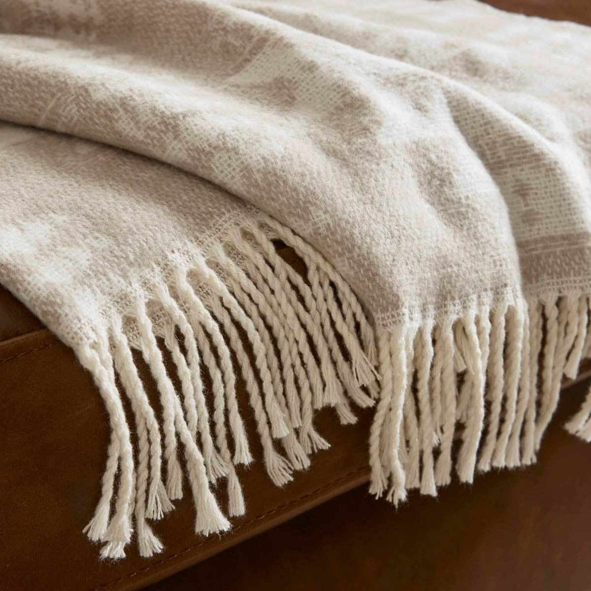 Manitoba Cotton Blend Neutral Blanket