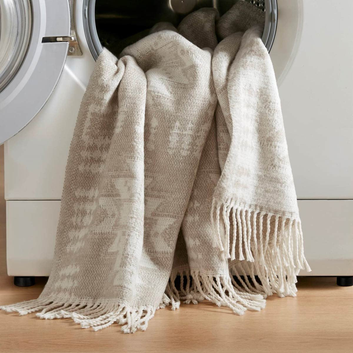 Manitoba Cotton Blend Neutral Blanket
