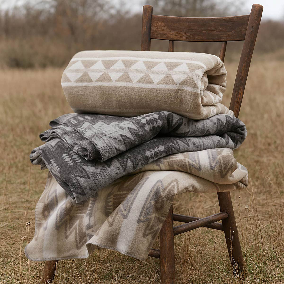 Manitoba Cotton Blend Gray Blanket