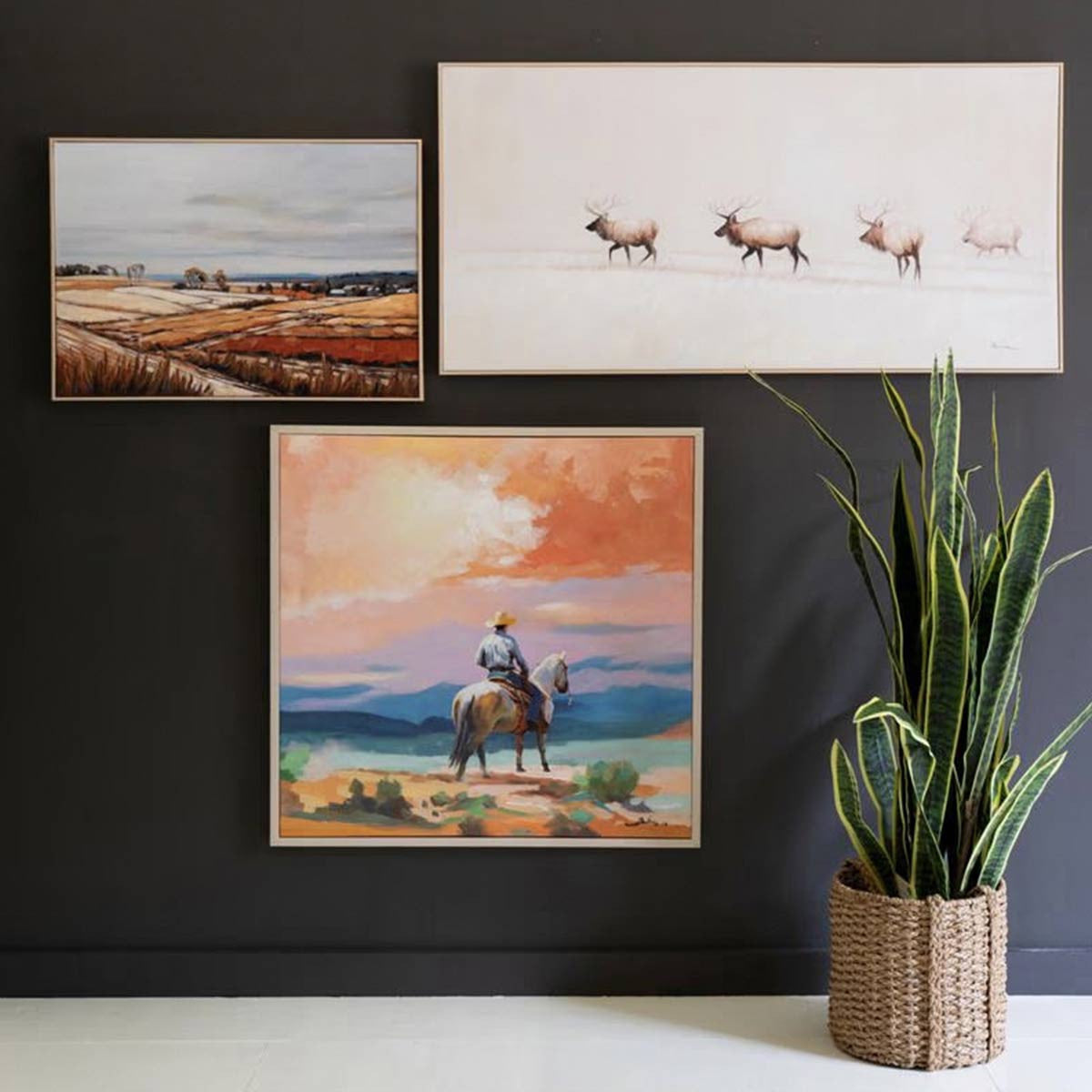 Sunset Bound Cowboy Wall Art