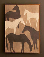 Stallion Silhouettes Framed Wall Art