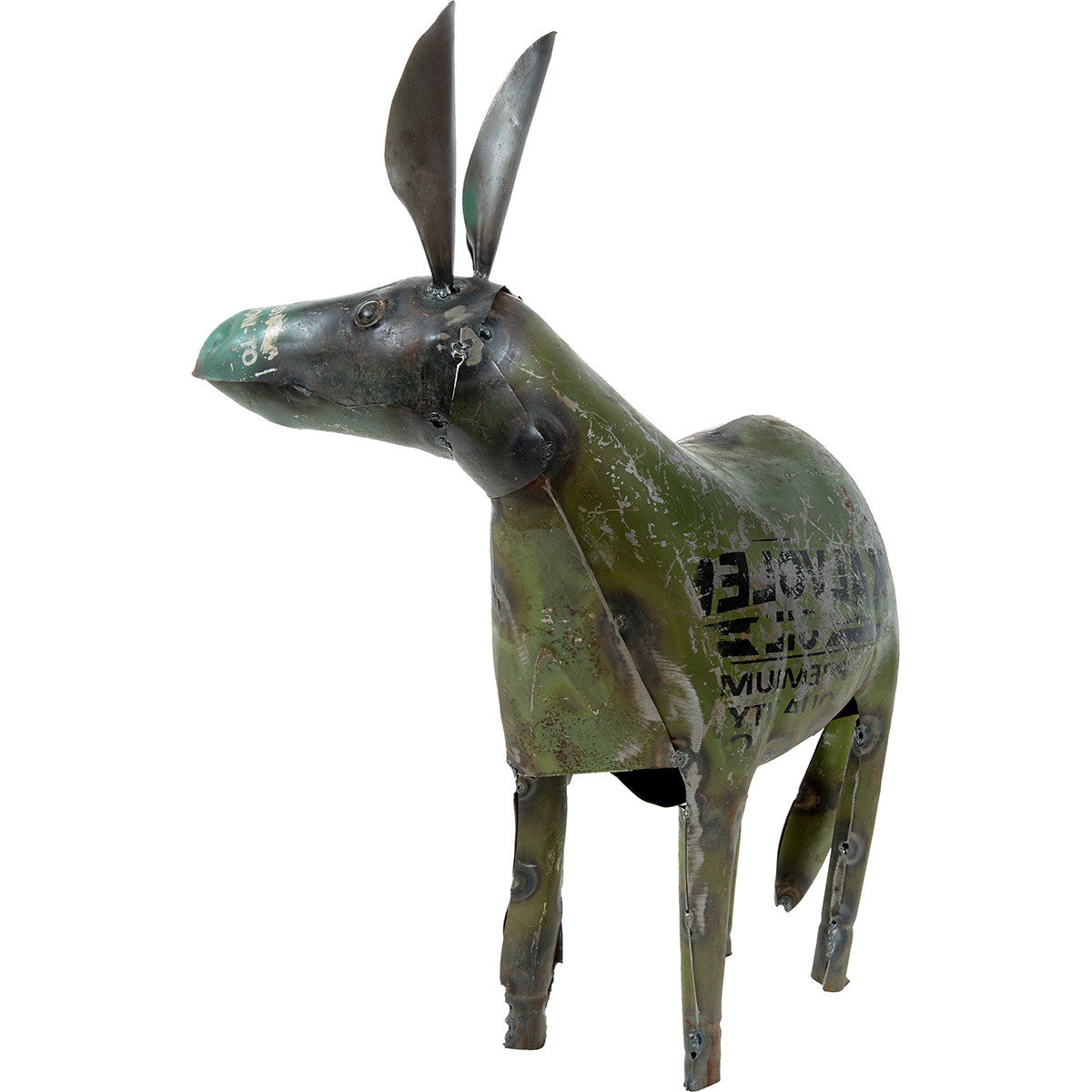 Reclaimed Metal Donkey Sculpture