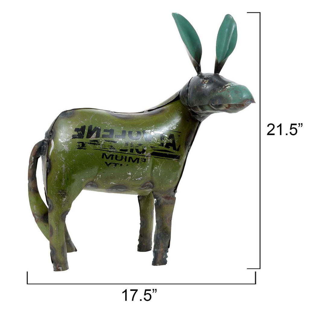 Reclaimed Metal Donkey Sculpture