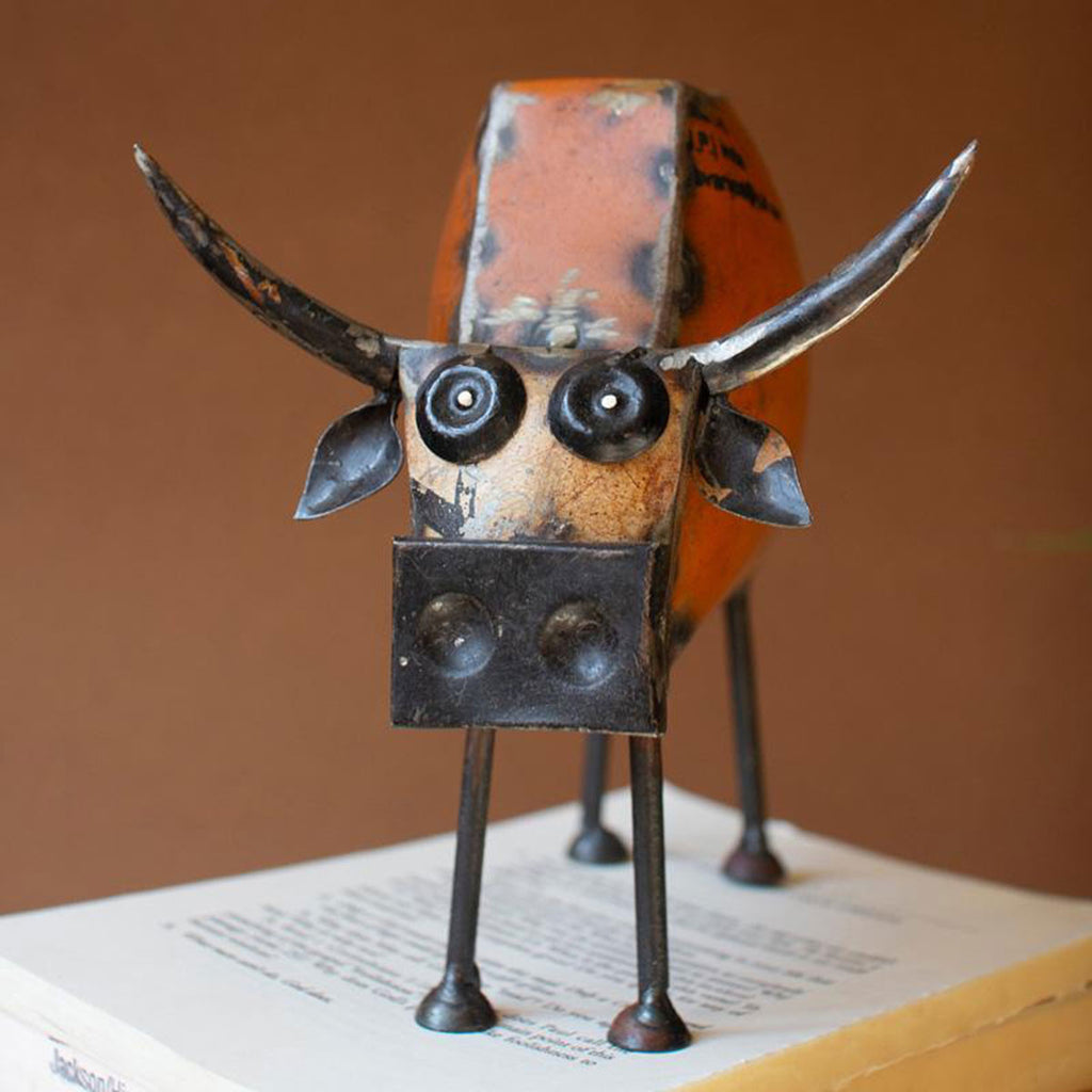Recycled Metal Steers - Set of 2 - OUT OF STOCK UNTIL 07/22/2026