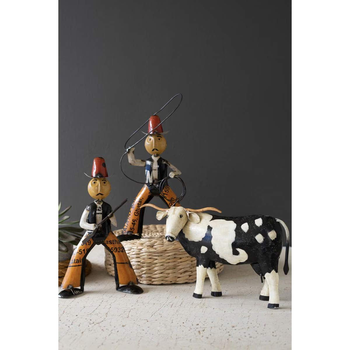 Reclaimed Metal Cowboys - Set of 2 - OUT OF STOCK UNTIL 09/18/2026