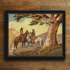 Cowboy & Cowgirl Personalized Framed Canvas - Small