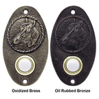 Horse Portrait Oval Doorbell