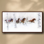Wild Winter Horses Personalized Framed Canvas