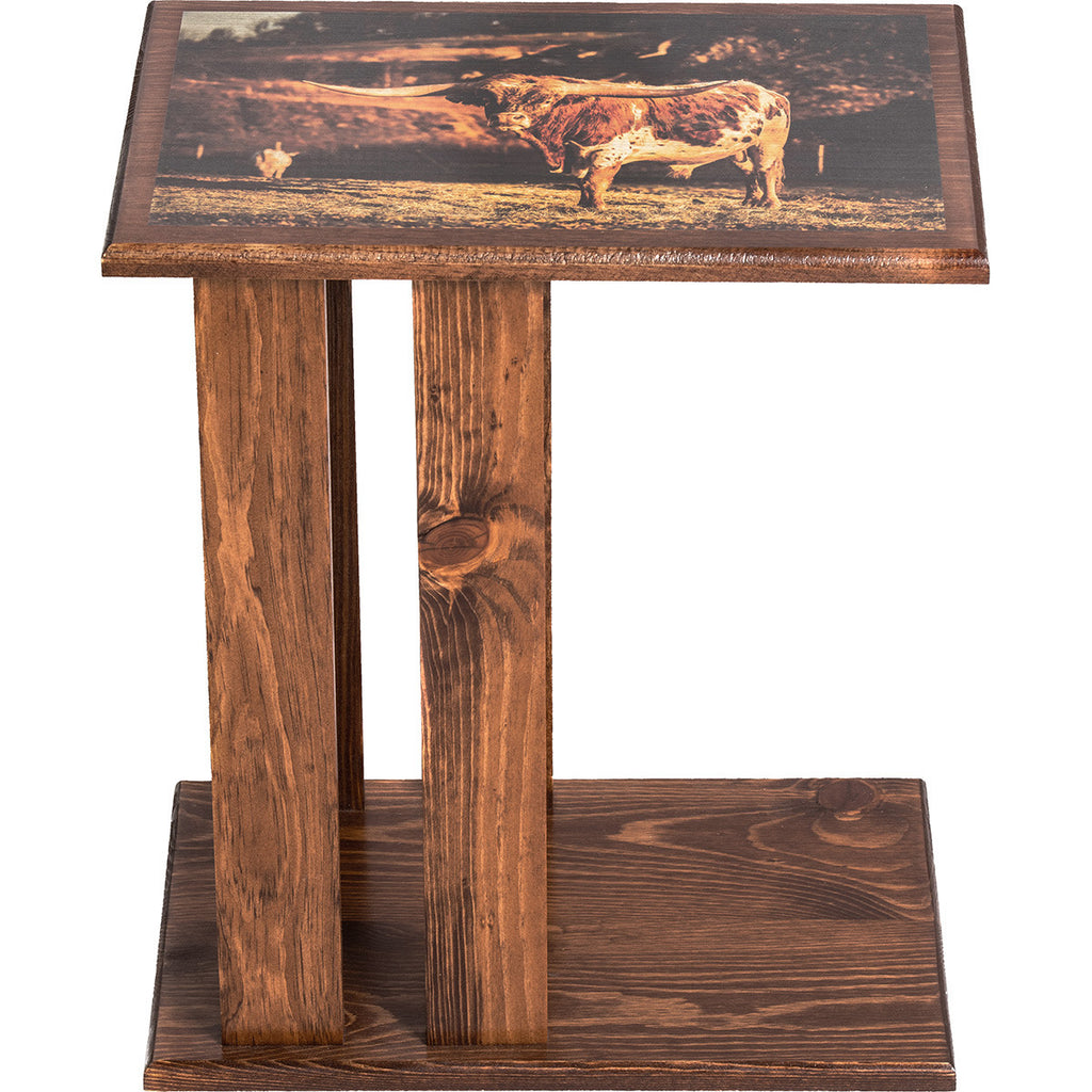Texas Longhorn Side Table