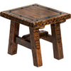 Sonoma Carved Wood Side Table