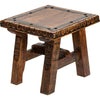 Sonoma Carved Wood Side Table