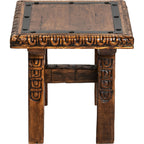 Sonoma Carved Wood Side Table