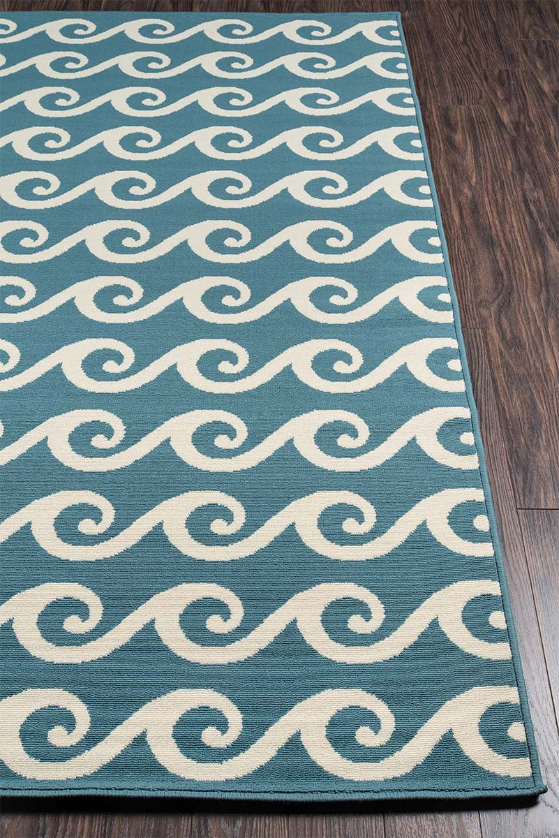 Frontier Fusion Blue Rug - 4 x 6