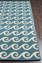 Frontier Fusion Blue Rug - 4 x 6