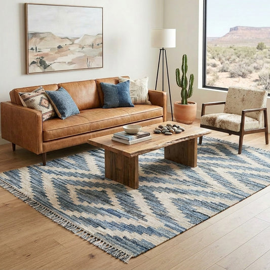 Blue Sky Geometric Rug Collection