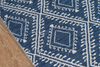 Navy Blue Western Indoor/Outdoor Rug - 9 x 12