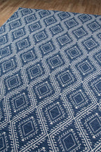 Navy Blue Western Indoor/Outdoor Rug - 9 x 12