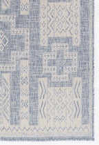 Navajo Blue Indoor/Outdoor Rug - 2 x 3