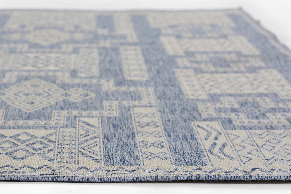 Navajo Blue Indoor/Outdoor Rug - 3 x 8