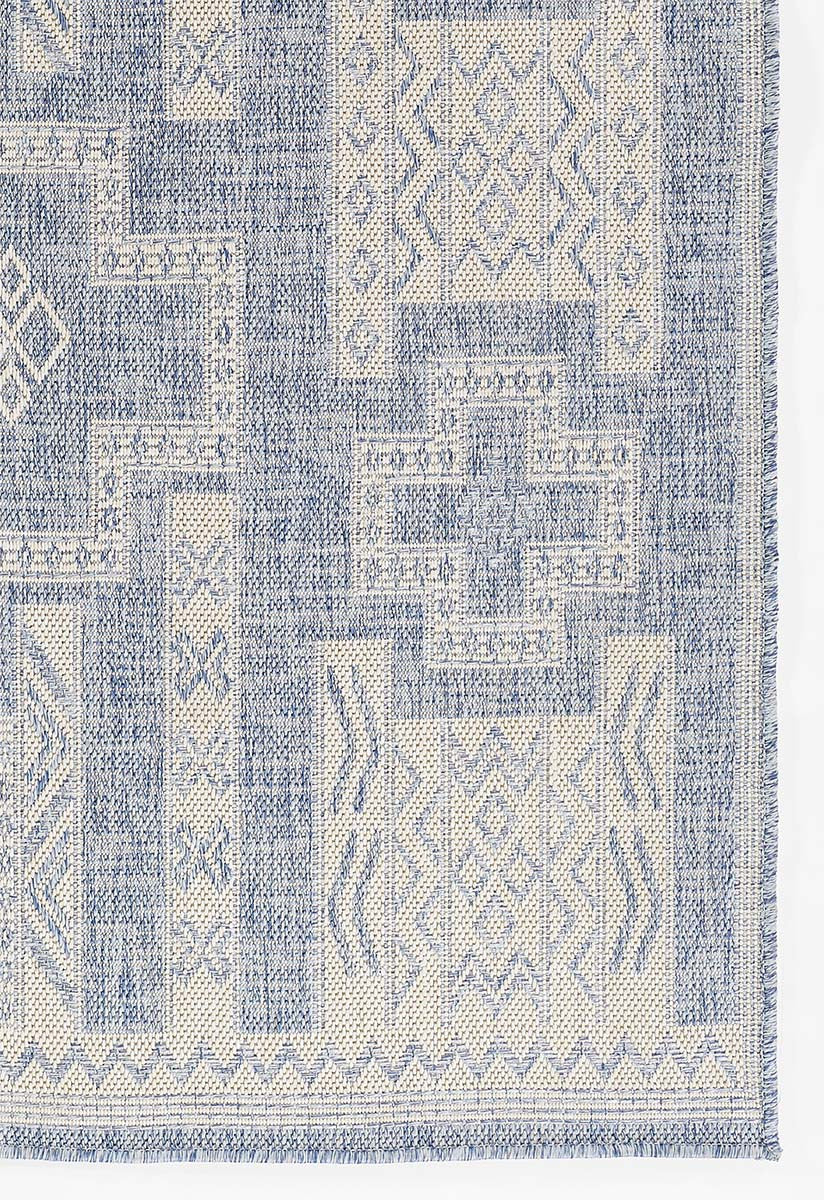 Navajo Blue Indoor/Outdoor Rug - 3 x 8