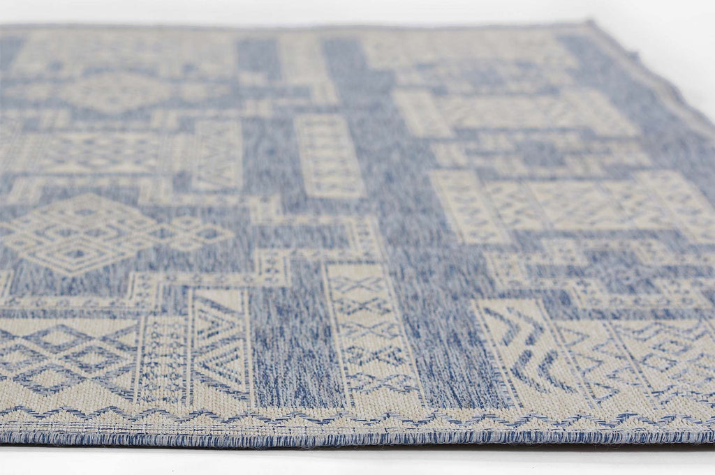Navajo Blue Indoor/Outdoor Rug - 3 x 5