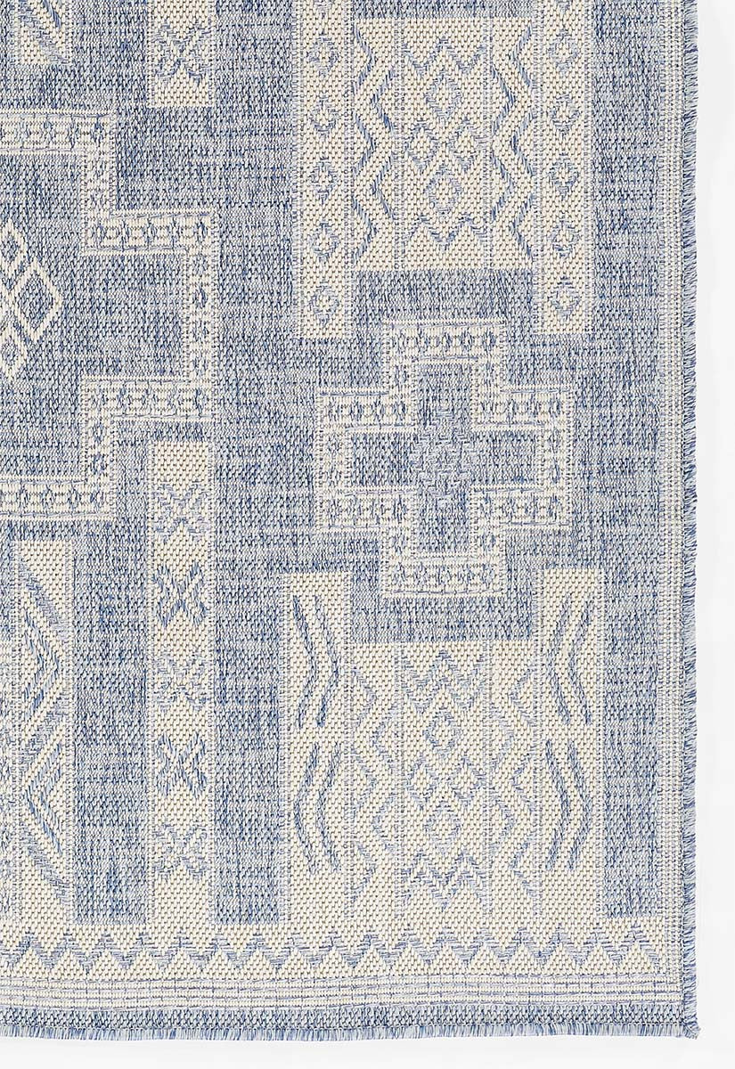 Navajo Blue Indoor/Outdoor Rug - 3 x 5