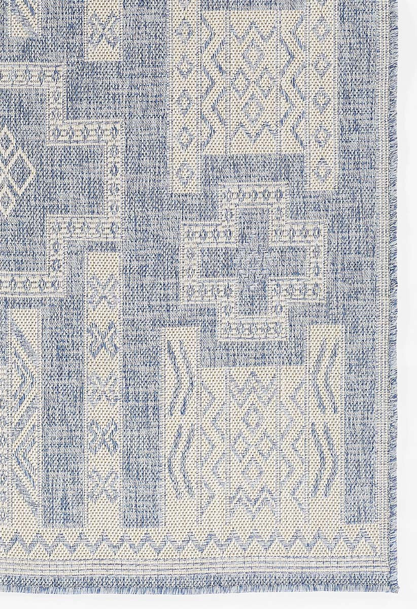 Navajo Blue Indoor/Outdoor Rug - 4 x 6