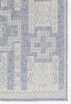 Navajo Blue Indoor/Outdoor Rug - 4 x 6
